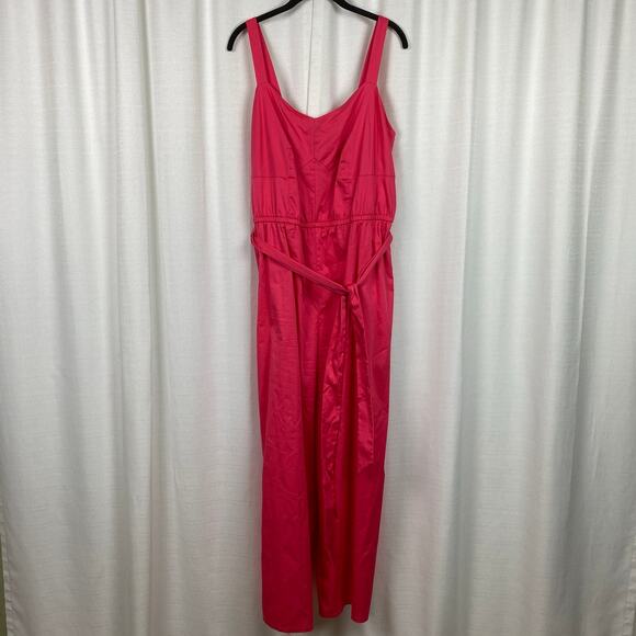 Lane Bryant Pants - Lane Bryant Hot Pink Full Length Jumpsuit Sz.14W